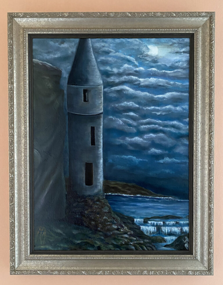 "Pirate Tower" Laguna Beach CA - Oil