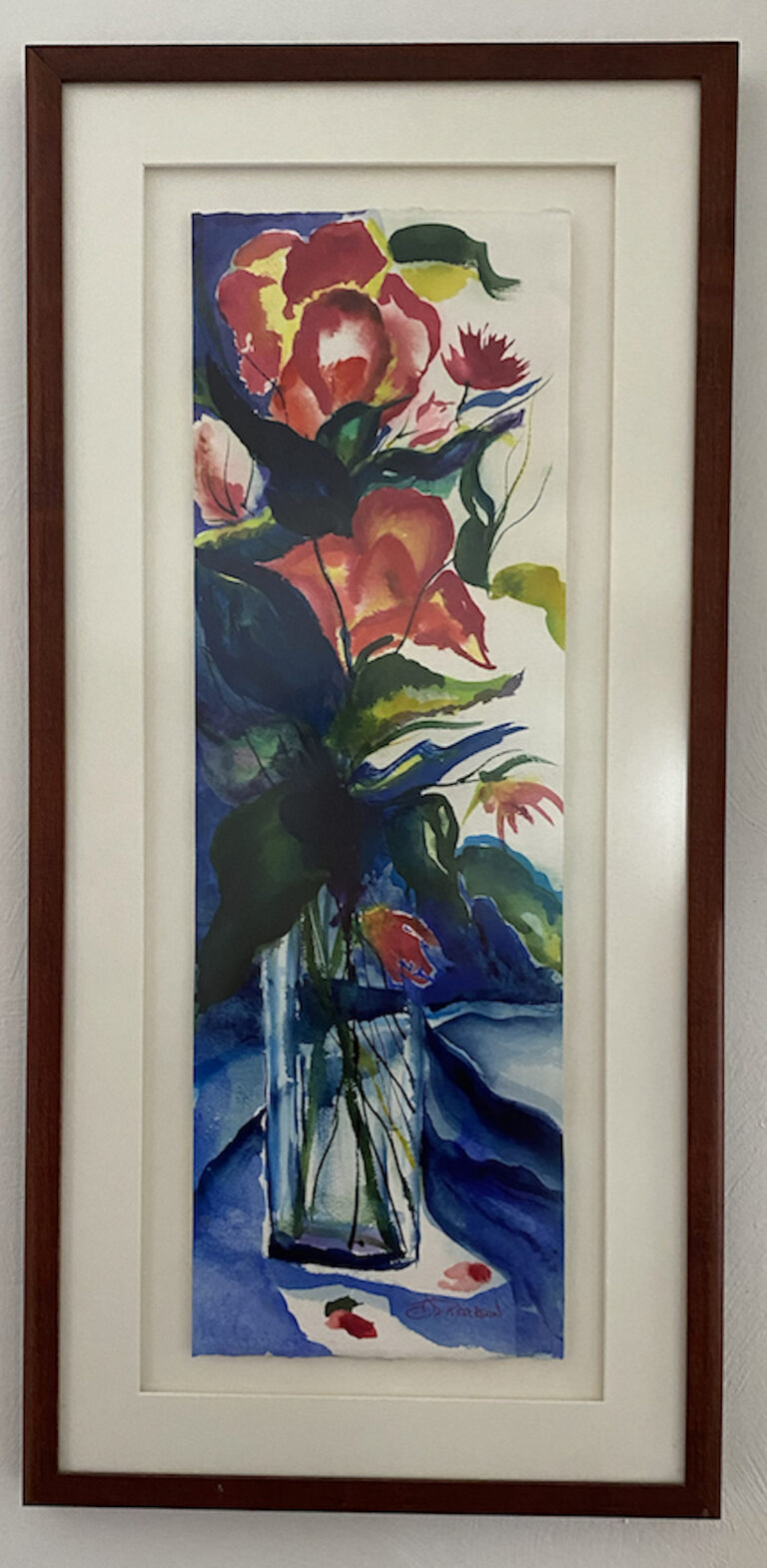 "Flowers in Vase" Watercolor